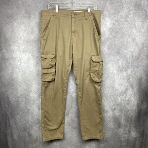Wrangler Cargo Pants Mens 34x30 Brown Regular Taper Gorpcore Hiking Outdoors